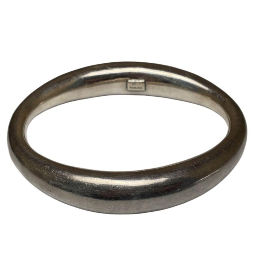 925 LT Thailand Sterling Silver Wavy Bangle Bracelet Organic Sculptural 23.5g